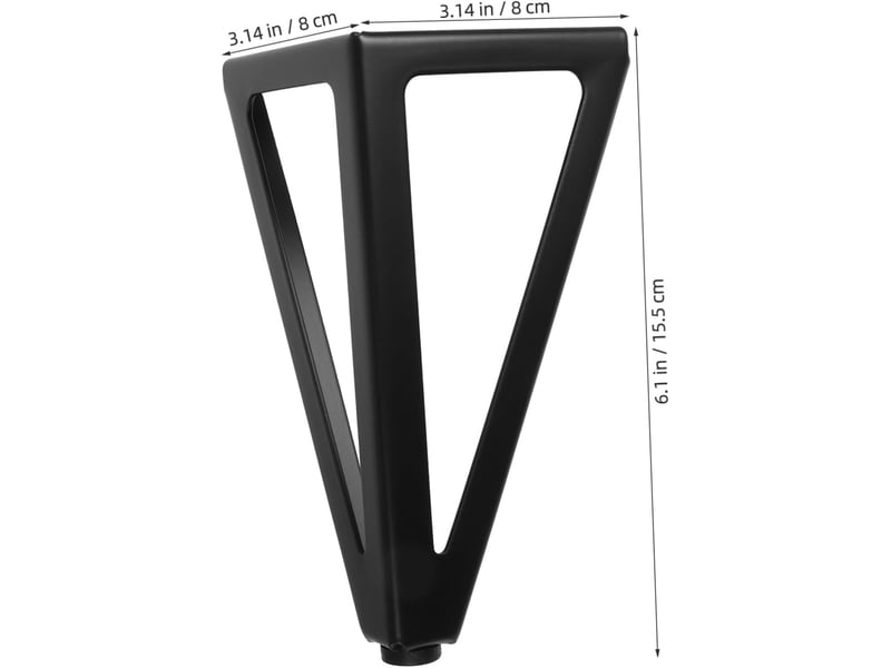  Meubles noirs métal réglables pour table basse canapé fauteuil ou armoire robustes et durables  - Conforama B