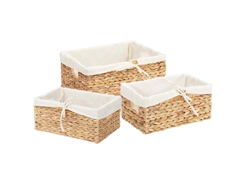  Paniers de rangement 3 pcs jacinthe d'eau 40x30x18 cm  - Conforama A