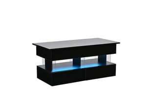 Table basse rectangulaire coloris noir   - 50 cmx100 cm