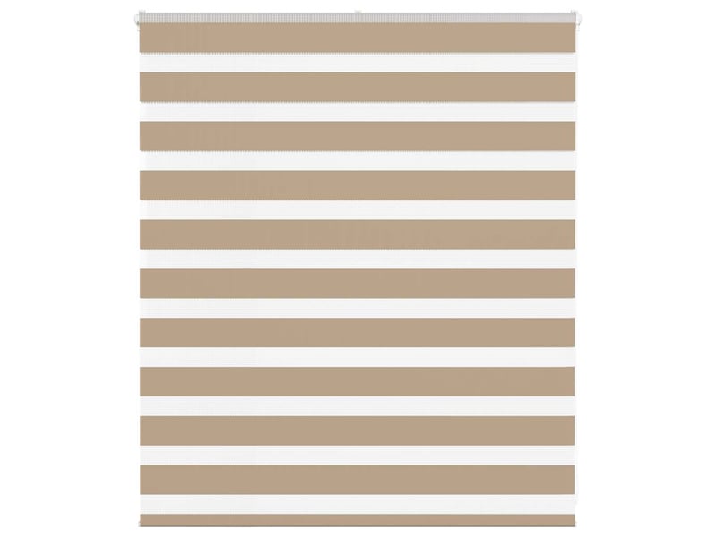 Store zèbre, store de fenêtre marron sable largeur du tissu 125,9 cm polyester cf48767 - Conforama B