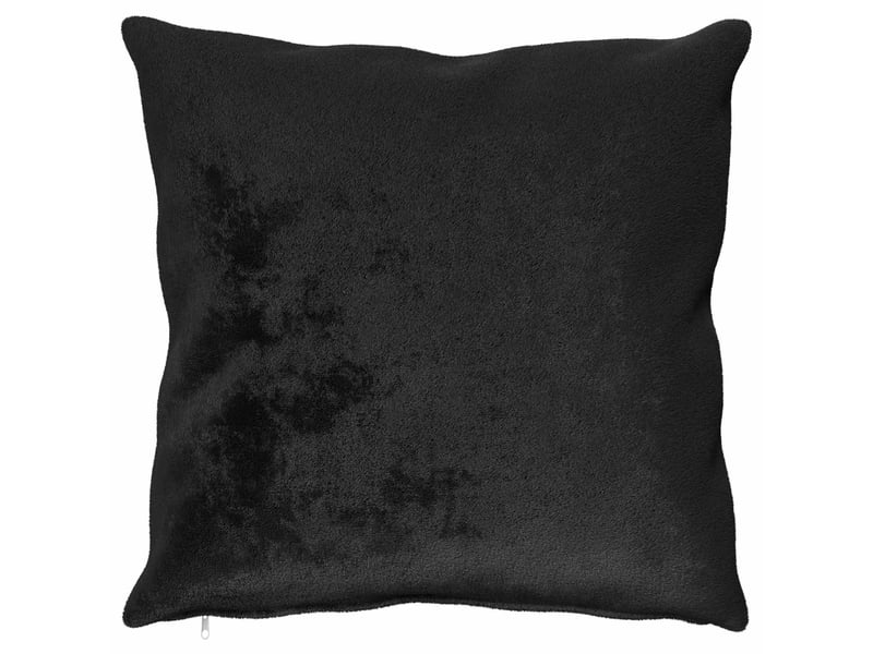  Lot de 2 housses de coussin heerlen noir 80 x 80 cm flanelle cf49469  - Conforama A