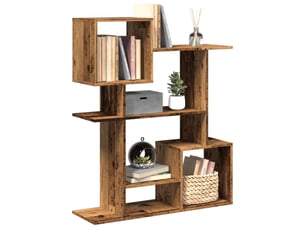 Étagère de rangement, étagère séparatrice de pièce vieux bois 92x29x112 cm
