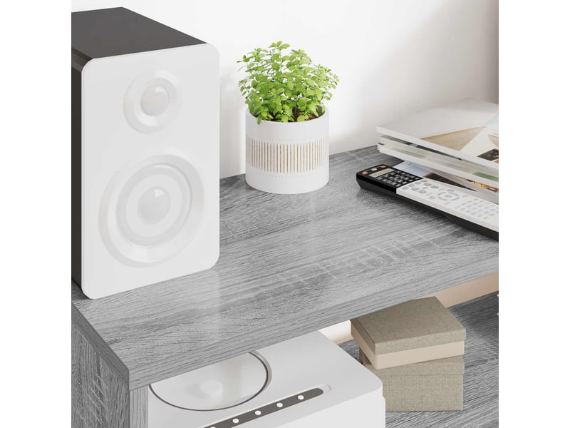 Meuble tv - banc tv - meuble de rangement 80 x 30 x 40 cm gris sonoma bois d'ingénierie - Conforama D