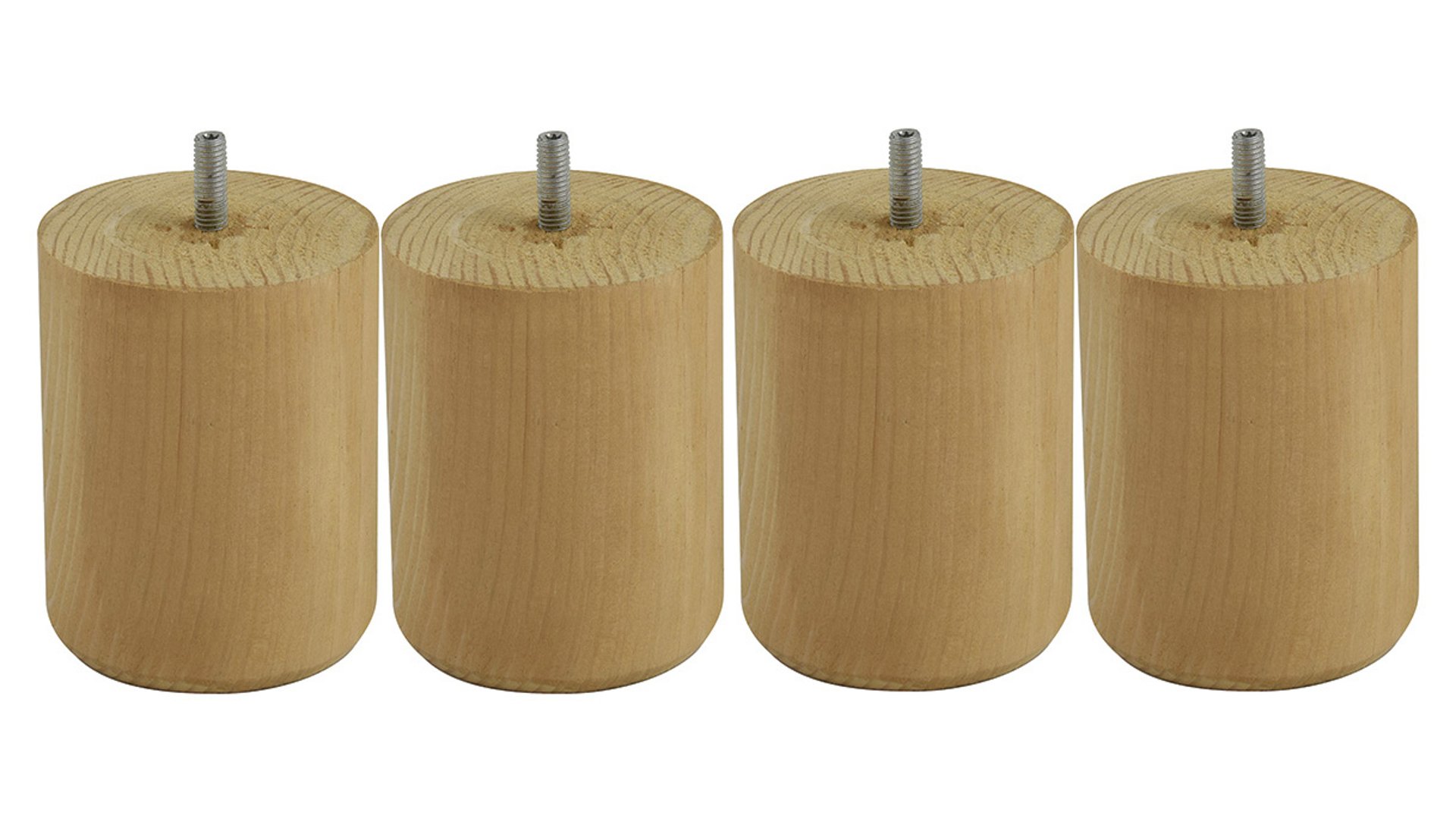 JEU DE PIED (X4) BOIS MASSIF 10 CM NIGHTITUDE 4 CYL H10 D8 naturel Conforama