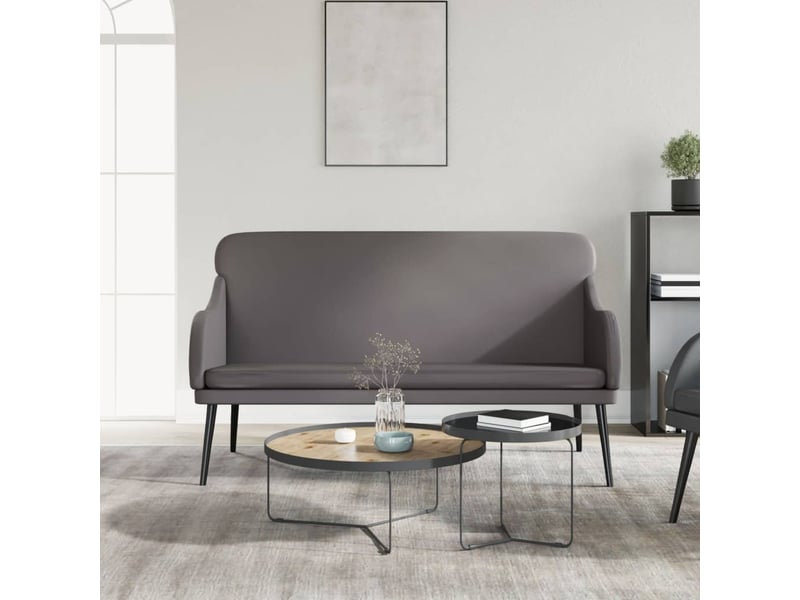  Banc chambre, banc de lit gris 110x76x80 cm similicuir  - Conforama B