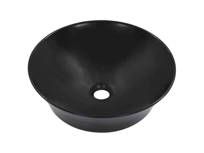  Lavabo de bain, vasque à poser 41x12,5 cm céramique noir cf65625  - Conforama A