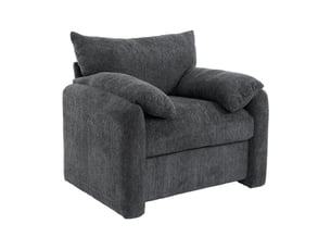 Fauteuil 1 place en chenille gris