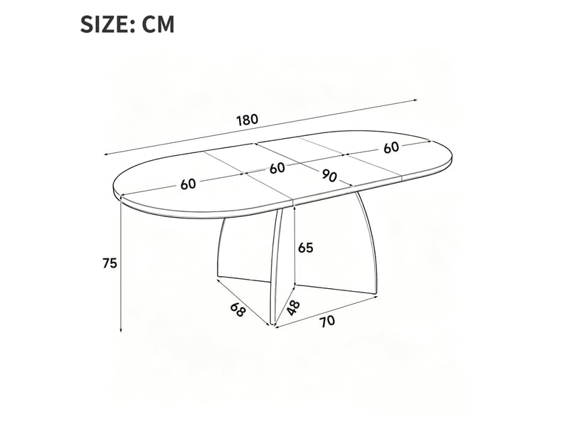  Table à manger extensible 120180 x 90 cm 6 à 8 personnes evryae  - Conforama E