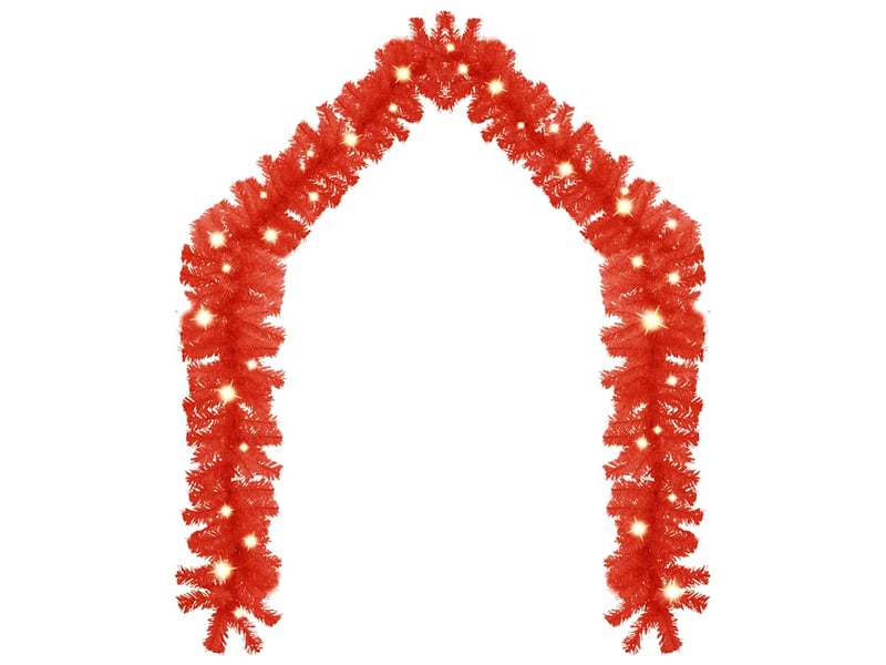  Guirlande de noël avec lumières led 20 m rouge  - Conforama A