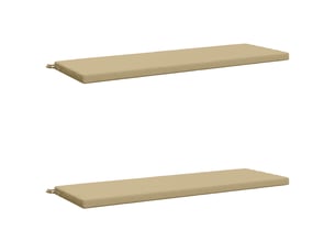 Lot de 2 coussins de banc, coussins d'assise soest 100 % polyester beige cf57022