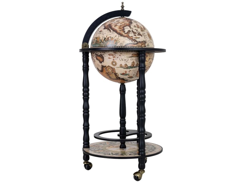  Meuble porte-bouteilles globe terrestre multicolore d44,3 x 87 h cm  - Conforama B