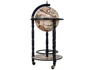 Meuble porte-bouteilles globe terrestre multicolore d44,3 x 87 h cm