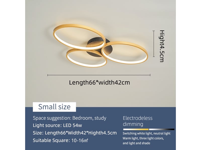  Plafonnier led dimmable pour salon avec télécommande – moderne et rond, 3 couleurs  - Conforama B