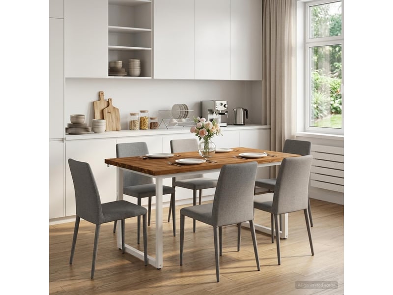 Vidaxl table à manger carrée 160 x 70 x 75 cm bois d'acacia massif - Conforama B