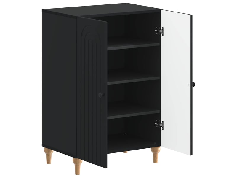  Meuble à chaussure, cabinet à chaussures alkmaar 59,5x39,5x90 cm noir  - Conforama C