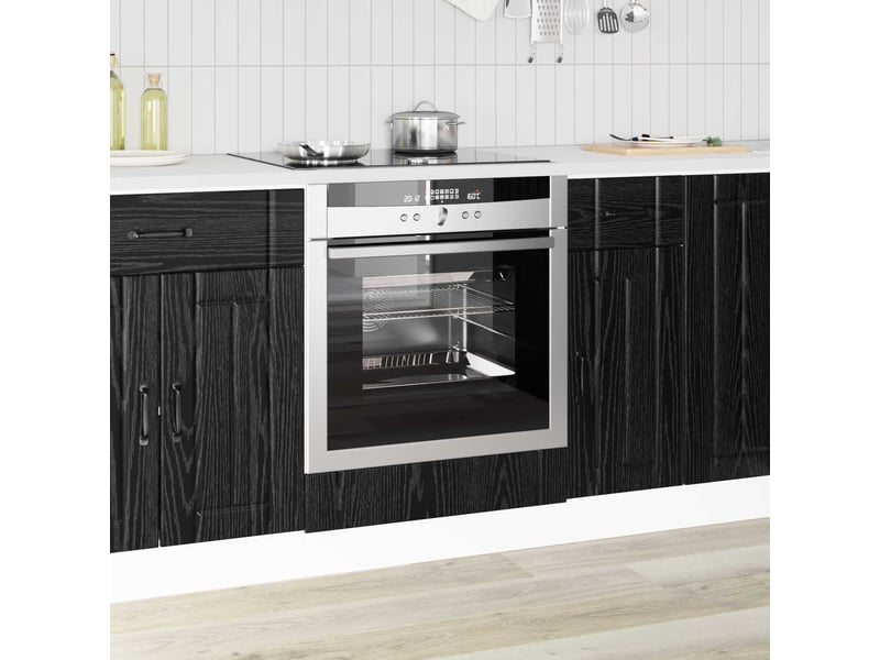 Armoire de cuisine, armoire de four lucca chêne noir 60x46x81,5cm  - Conforama B