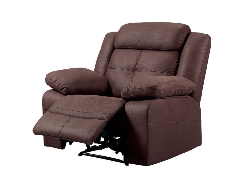  Fauteuil relax manuel tissu aspect peau chocolat - adolis ADOLIS - Conforama C