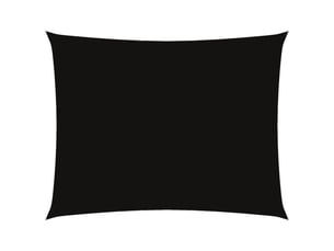 Voile de parasol - voile d'ombrage tissu oxford rectangulaire 6x8 m noir