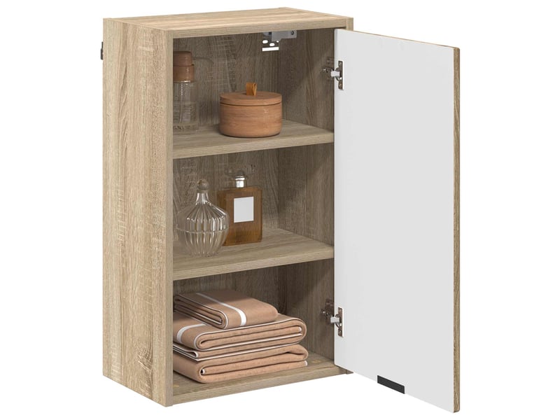  Cabinet de salle de bain, meuble de rangement chêne sonoma 39x23.5x65 cm  - Conforama C