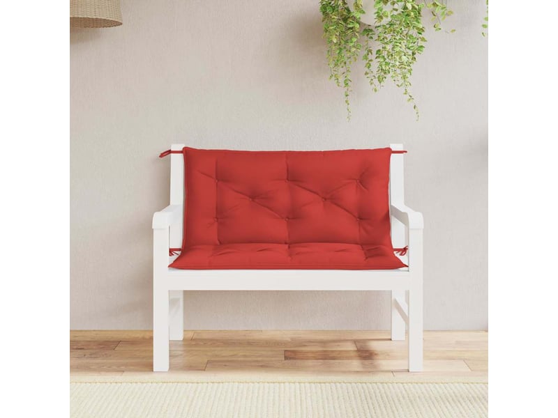  Coussin de banc de jardin, coussin d'assise rouge 100x(50+50)x7 cm tissu oxford cf52794  - Conforama C