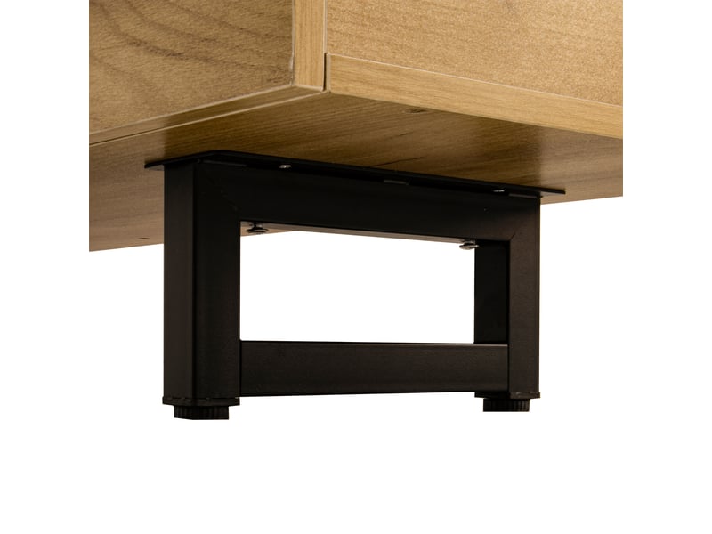  Meuble tv bas 191x38x46,5 cm - 5 portes - design moderne, rangement optimisé - meuble salon  - Conforama E