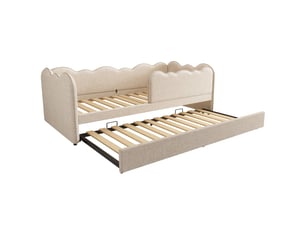 Lit gigogne 90x190 cm <strong></strong>  <strong></strong> coloris beige