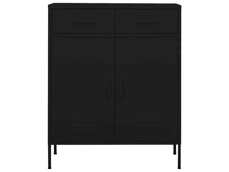  Armoire de rangement, rangement bureau noir 80x35x101,5 cm acier shl6815  - Conforama A