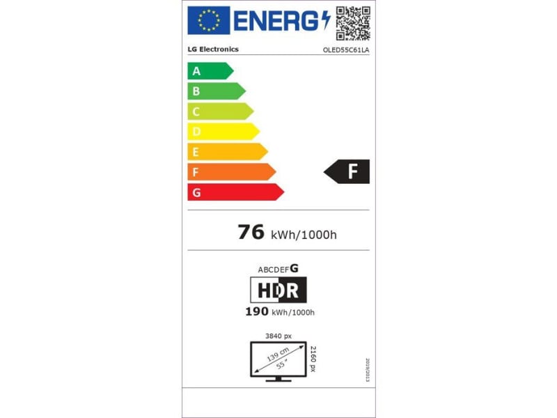  Television - tv lg 55c6 - tv oled 55 (139 cm) - 4k uhd 3840x2160 - 120hz - hdr10 - smart tv webos - 4xhdmi - wifi AADPV70895 - Conforama D