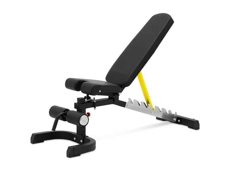  Banc de musculation capacité de charge jusqu'à 150 kg réglable inclinaison de 80 180 ° pliable pu acier mousse noir 14_0008397  - Conforama A
