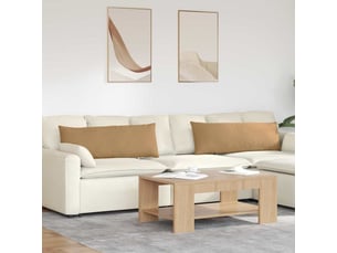 Lot de 2 coussins de canapé, coussins décoratifs marron 120 x 40 cm cf59122