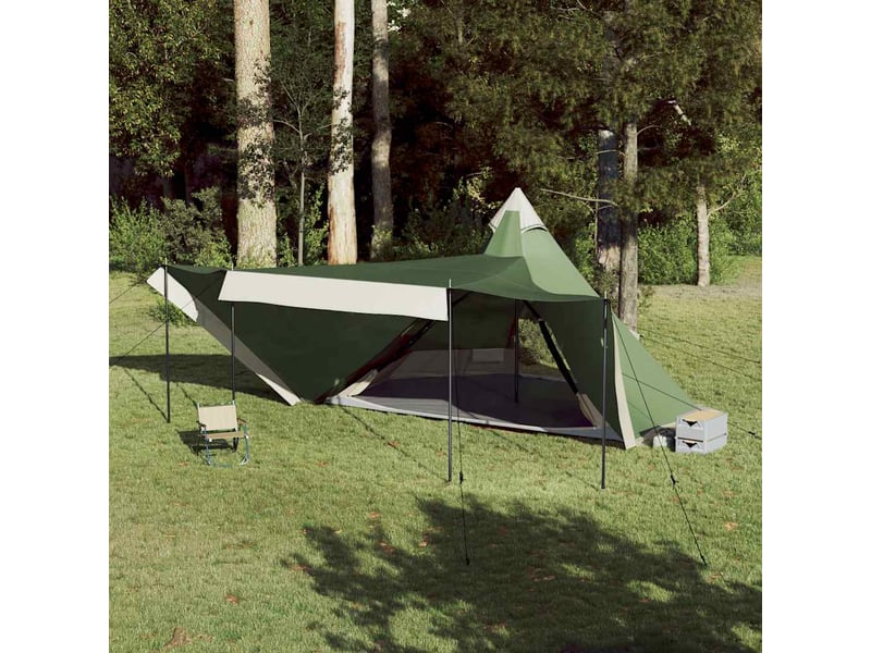  Tente de camping, tente familiale tipi 8 personnes vert imperméable shl19157  - Conforama D