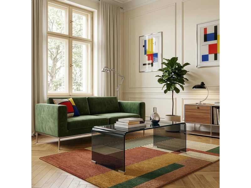  Table basse väsas verre 90 x 45 x 35 cm gris [en.casa] Väsas - Conforama D