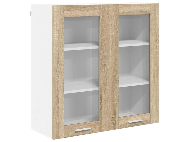  Meuble de rangement cuisine, armoire suspendue chêne sonoma 80x31x80cm shl6735  - Conforama A