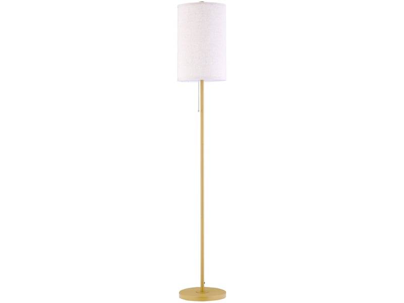  Lampadaire 25,5x25,5x157 cm avec interrupteur à chaînette métal blanc crème  - Conforama A