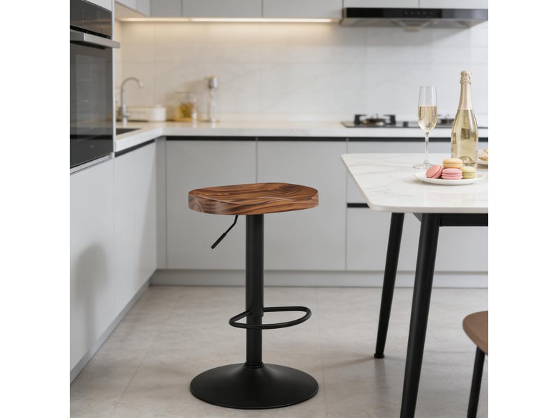  Tabouret de bar élégance 1 pièce, style moderne rustique, chaise haute et petit-déjeuner  - Conforama E