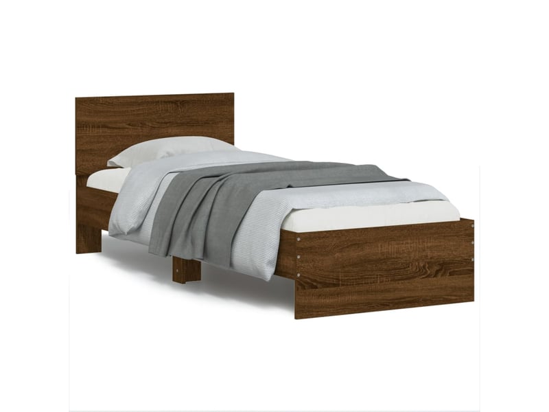  Lit simple- lit adulte -  cadre de lit sans matelas avec tête de lit 90x190 cm  - Conforama A