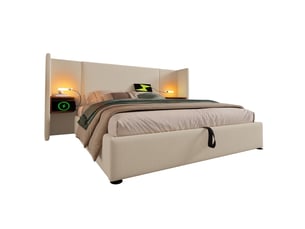 Lit coffre 180x200 cm    coloris beige