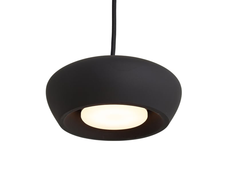  Moderne hanglamp zwart met ronde kap 3-lichts - concerto  - Conforama B
