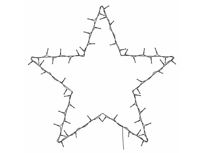  Lumières de noël silhouette d'étoile 80 led blanc chaud  - Conforama D