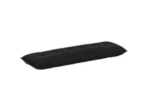 Coussin de dos, coussin de dossier noir 160 x 50 cm tissu en velours côtelé cf54828