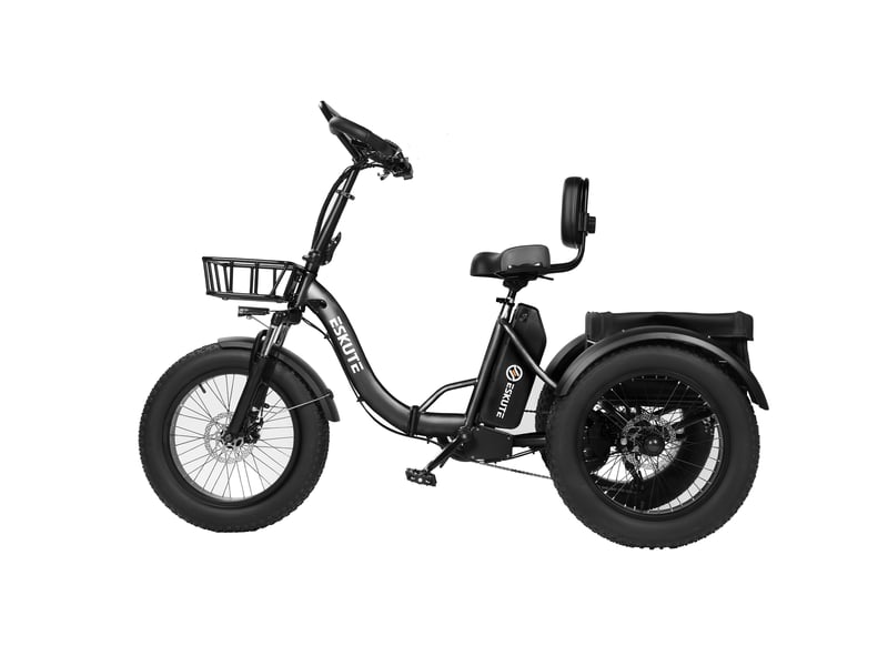  Tricycle électrique 20 eskute t302pro, 48v 250w 20.8ah, noir  - Conforama D