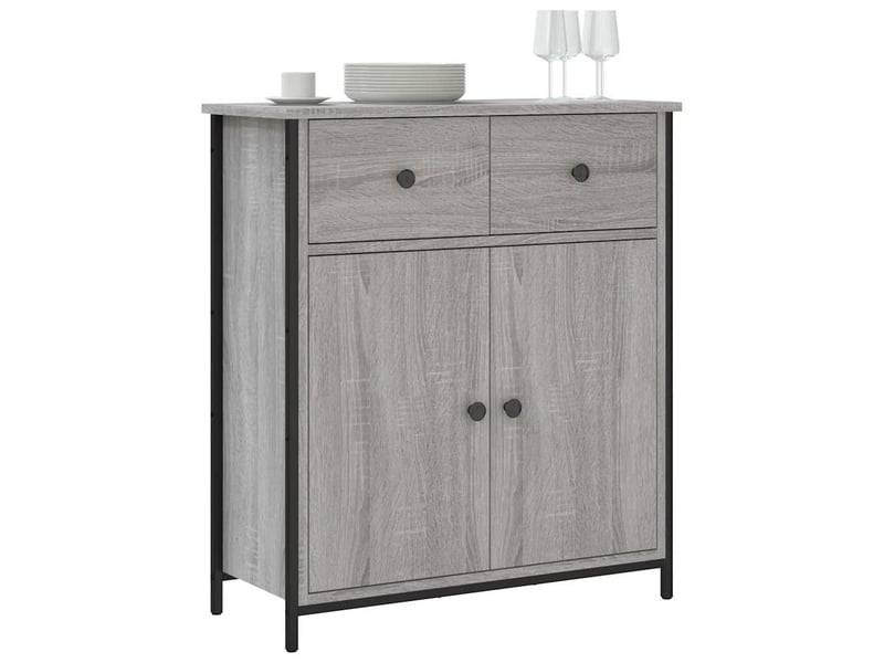 Buffet - bahut - meuble de rangement sonoma gris 70x30x80 cm bois d'ingénierie  - Conforama C