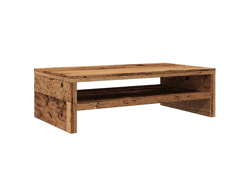  Support de moniteur, écran pc bureau vieux bois 42x24x13cm bois d'ingénierie  - Conforama A