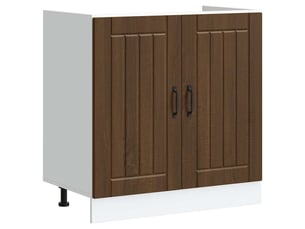 Meuble de cuisine, meuble de base de lavabo chêne marron bois d'ingénierie shl2406