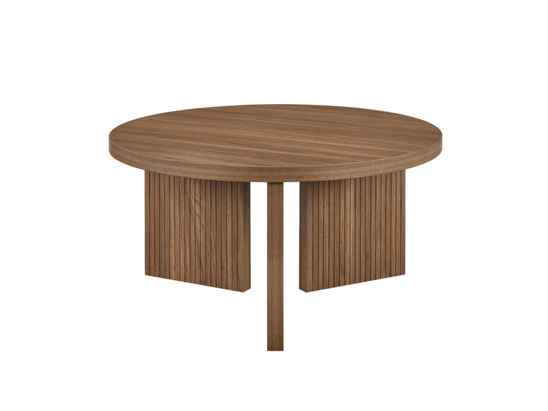  Table basse ronde élégante 80 cm, table d’appoint compacte pour salon, 1 pièce  - Conforama D