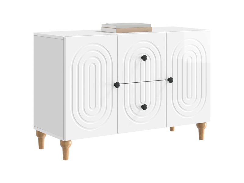  Meuble tv - banc tv - meuble de rangement blanc brillant 89 x 34,5 x 60 cm bois d'ingénierie  - Conforama C