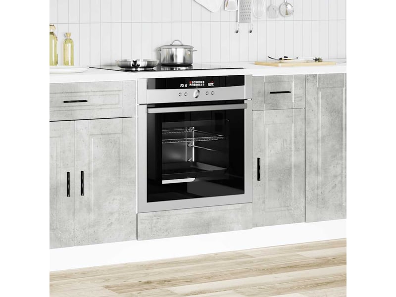  Armoire à four, armoire de cuisine porto gris béton bois d'ingénierie  - Conforama C