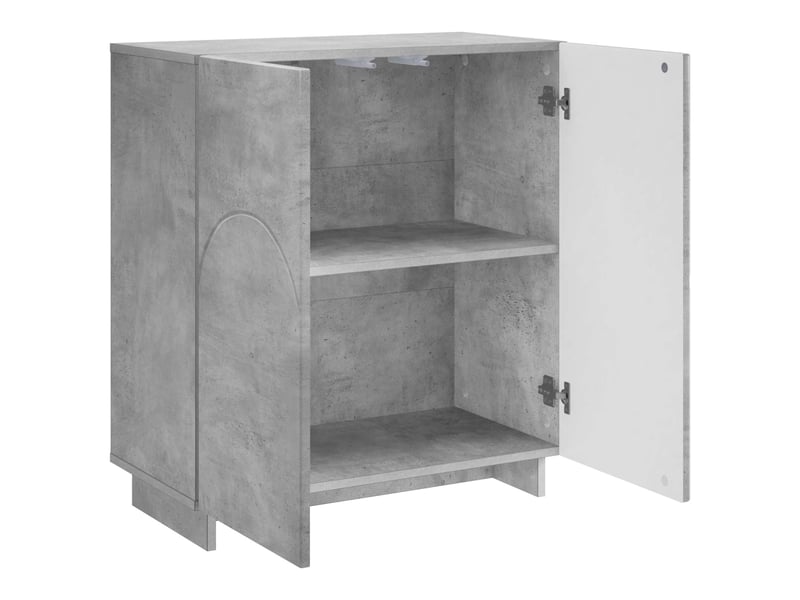  Buffet salon, buffet de rangement gris béton 67x34,5x75 cm bois d'ingénierie  - Conforama C