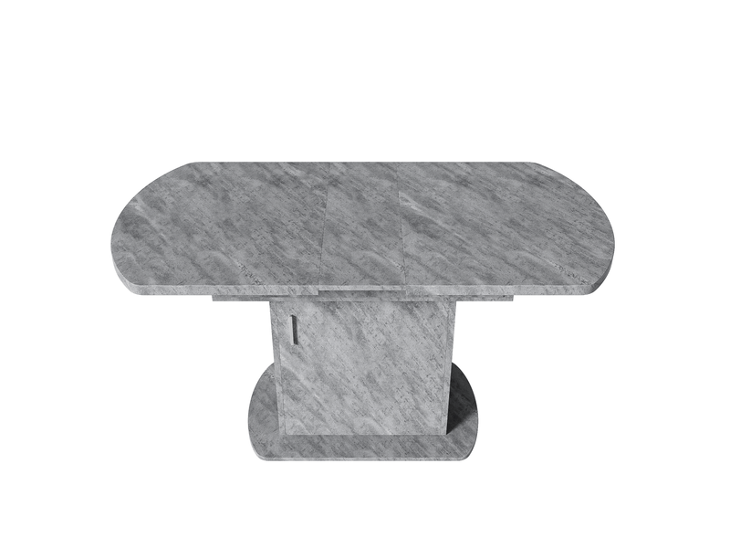  Table à manger extensible - 110-130 cm - rangement intégré - finition béton - style industriel moderne  - Conforama R