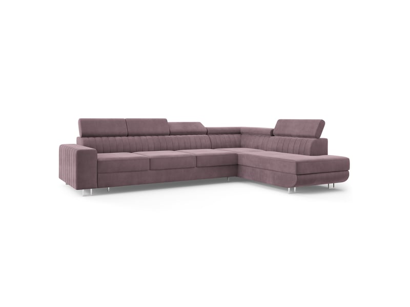  Canapé d'angle hestion, velours bruyère  - Conforama A